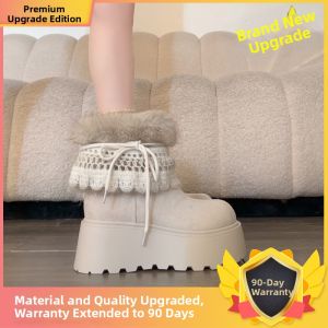 MIFULIAN | Thickened Fluffy Mid-calf Snow Boots for Women Winter