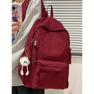 กระเป๋าเป้สะพายหลังนักเรียนมัธยมปลาย นักเรียนวิทยาลัย นักเรียนมัธยมปลาย ความจุขนาดใหญ่ กระเป๋าเดินทางคอมพิวเตอร์ กระเป๋าสะพายไหล่คู่ วัสดุนิ่ม ป้องกันน้ำ