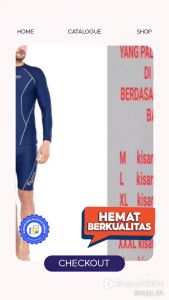 baju renang atas bawah dewasa baju renang diving atas bawah baju diving STL-HRY DEWASA