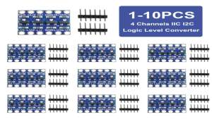 1-10pcs 4 Channels IIC I2C Logic Level Converter Bi-Directional Module 3.3V to 5V Shifter for Arduino