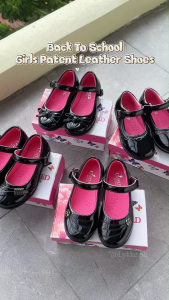 Patent Leather School Shoes For Kids Girls Black Formal Shoes For Students Soft Flats