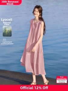 MOHANYIMEI | Slim A-Line Sleeveless Dress Vacation Style