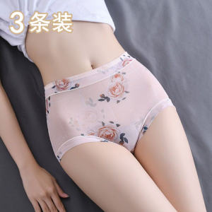 กางเกงในเอวสูงสำหรับผู้หญิงกางเกงในทรงทรงสามเหลี่ยมผ้าตาข่ายแบบบางเซ็กซี่แห้งเร็วไร้รอยต่อระบายอากาศได้ดีเก็บพุงเล็กแบบใหม่ฤดูร้อน