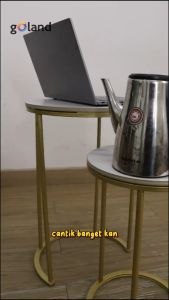 Goland Meja Double Coffee Marmer Mewah Serbaguna