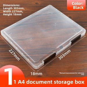 Portable Plastic File Box A4 Paper Storage Box Transparent Bag Accountant Voucher Document Folder Special Box Desktop Organizer Office Supplies Stationery