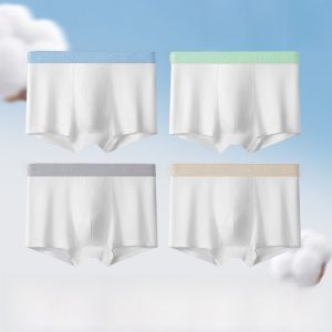 Miiow | Comfortable Antibacterial Childrens Underwear Cat Person Youth Flat Angle Pants Combed Cotton Developmental Period High School Students