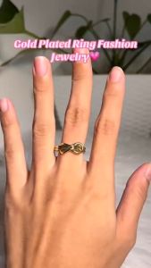 Gold Plated Ring Luxury Diamond Ring Style High Quality Fashion Jewelry for Women Laday R013