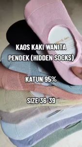 BS820 Kaos Kaki Wanita Pendek Women Hidden Socks Katun Premium Kaus Kaki Cewek Abg Korean Style Cute