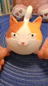 เล่นบีบ รูปแมวโกรธ นิ่ม คลายเครียด สำหรับเด็ก และผู้ใหญ่