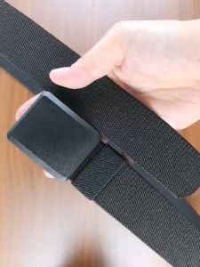 เข็มขัดผ้าใบยุทธวิธีไนลอนสำหรับผู้ชายขนาด125ซม. ยืดได้ชุดทหารสำหรับกิจกรรมกลางแจ้งที่เรียบง่าย