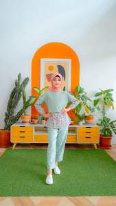 Hoofla Kids Sabina One Set Baju Setelan Anak Perempuan Tanggung Usia 5 sampai 12 Tahun