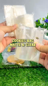 100pcs Matte Cookies Bag / Frosted Cookies Bag / Clear Transparent Cookies Bag /Mooncake bag packaging/月饼袋