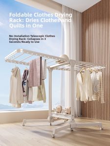 Foldable Multi-Function Indoor Clothes Drying Rack