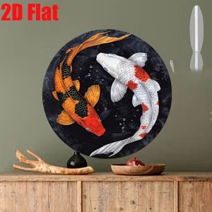 CIFbuy | CIFBUY Vintage Aluminum Wall Art Waterproof Scratchproof Koi Fish Sign For Home Bar Cafe Indoor Outdoor Yard Decor