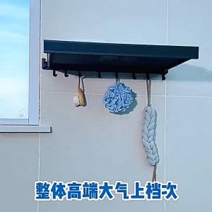 Invisible Wall Mounted Clothes Rack No Drill Hooks Hanger Retractable Table Drying Rak Ampaian Penjemur Baju Dinding