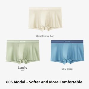 Comfortable Breathable Seamless Modal Mens Boxer Briefs