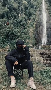 BNY Jaket Taslan Gorpcore Pria Waterproof/Anti Air Brand Indigo