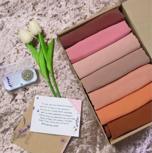 Special Edition Chiffon Hijab Gift Set with Love Letter good quality