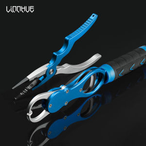 LINNHUE Best Aluminum Alloy Fishing Pliers Grip Fishing Tackle Hook Recover Cutter Line Split Ring Fishing Tool Accessories
