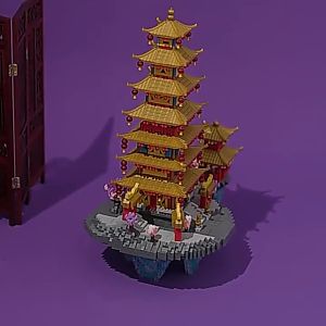 ⚠️现货⚠️ReadyStocks Building Blocks toys 蓬莱仙阁 微颗粒积木中国风建筑高难度立体拼装模型国潮玩具YZ086