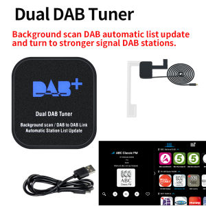 Dual DAB+ Modul DAB Box Digital Signal DAB+ Receiver Antenna Type-C For European Digital Broadcast For Android Car Radio