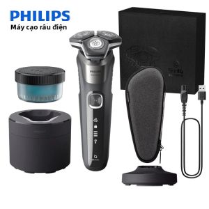 Máy Cạo Râu Điện PHILIPS S8850/96 Dành Cho Nam Bộ Quà Tặng Sang Trọng Với Bộ Cắt Tỉa Râu Ria Mép Đế Sạc - Máy Cạo Râu Thông Minh Có Thể Sạc Lại Cạo Ướt/khô