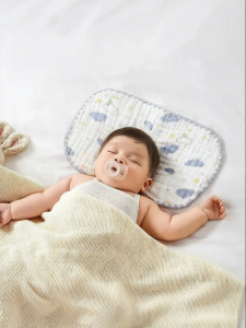SHI YUE JIE JING | Infant Anti Spitting Pillow Moisture Wicking Breathable Cotton