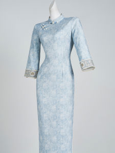 New Young-Style Chinese Style Qipao Blue