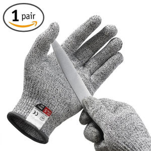 1 Pair Cut Resistant Gloves Food Grade Safety Cutting Gloves Level 5 Protection Supplies Gardening Garden Labor Protection Glove