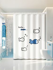 WEILAISHI | Waterproof Mildew Resistant No Drill Bath Curtain