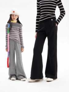 LOVESASAKIDS | Bell Bottom Warm Thick Trousers