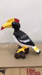 นกเงือก ตุ๊กตาแต่งสวน จัดสวนหย่อม นกแต่งสวน นกเซรามิค มี 2 ขนาด 7นิ้ว 9.5 นิ้ว นกตกแต่งสวน