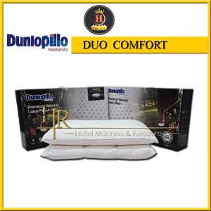 Dunlopillo Duo Comfort Latex Pillow l Microfibre Silk l Medium Soft | Bantal | 枕头 | Washable Case