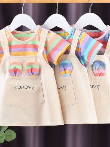 Princess Style Cotton Dress for Girls Summer Fashionable Baby Skirt Pure Cotton Childrens Dress Baby Girls Clothing