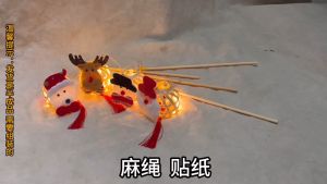( CÓ SẴN ) Đèn Lồng Rọ Giỏ Tre Trung Quốc Noel Giáng Sinh Đèn LED Phát Sáng 3 Chế Độ Hình Ông Già Noel Tuần Lộc
