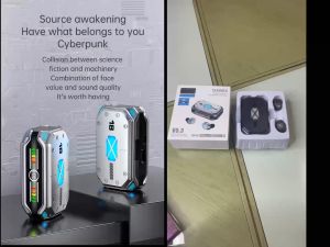 M43 earbuds Gaming Earbud With Special Gaming Mod ENC Bluetooth 5.3 Earbuds Earphones Touch Control LED