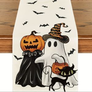 1Pc Halloween Pumpkin Lantern Ghost Black CatFor Family DinnerThanksgiving PartyDining Room DecorB&B ArrangementAutumn Theme
