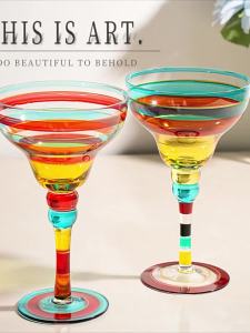 FLOWER MOO | Hand-painted Customized Margarita Cocktail Glasses