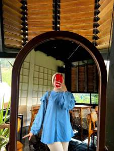 JENA BLOUSE PREMIUM ATSAN WANITA POLO LINEN