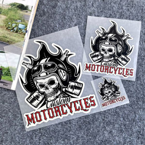 Gothic Skull Motorcycle Sticker Reflective Motorcycle Motorbike Scooter Body Helmet Decorative Decals