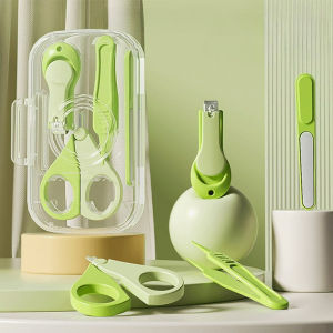 New 4pcs Baby Healthcare Kits Baby Nail Care Set Infant Finger Trimmer Scissors Nail Clippers Storage Box For Travel