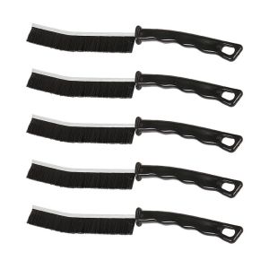 ปิดตาย Ubin Dapur แปรงทำความสะอาดรอยแยก5ชิ้นแปรงทำความสะอาดแปรงขนสัตว์แข็งแปรงช่องว่างอุปกรณ์ทำความสะอาดแปรงทำความสะอาดพื้นสำหรับห้องนอน