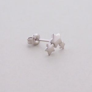 Chow Sang Sang 周生生 Love Decode Ear Play 950 Pure Platinum Pt950 Star Single Earring 89814E [Sold Single Not Pair]