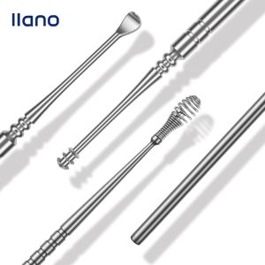 Llano Ear cleaner 360 Spiral massage Ear wax remover Stainless steel earwax remover Flexible design Ear picker cleaner