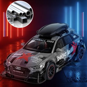 Large Audi RS6 Car Model Alloy Simulation Modification Version SUV Toy Car Display Piece Pullback Function Collectible Model