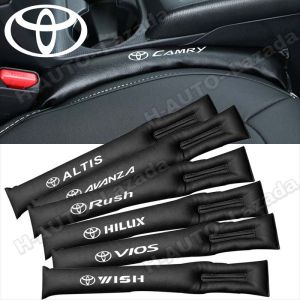 Car Seat Gap Filler For Toyota Wish Alphard Vios Cross Estima Hilux Rush Fortuner Supra Avanza Ae86 Altis Camry Innova Harrier Veloz Yaris Voxy Raize Chr Carbon Fiber Seat Gap Leak Proof Storage Organizer Car Accessories