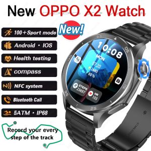 OPPO New X2 Bluetooth Call Smart Watch AMOLED HD Screen GPS Outdoor Sports Fitness Watch Health Monitoring Smartwatch Android