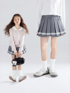 MUCMUKN | Ruffled Lace Bow Girls Skater Skirt