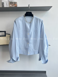 High-End European And Korean 2025 New Simple Fashion Slimming Versatile round Neck Single Button Linen Sun Protection Outerwear Women Spring