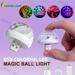USB Party Light Mini Disco Magic Ball Light Car Atmosphere Light Stage Lamp Sound Control MARELIGHT